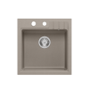 Quadron PETER 110 GraniteQ zlewozmywak granitowy soft taupe 1-komorowy z/o (50x52x20) z syfonem i zaślepką HCQP5052ST